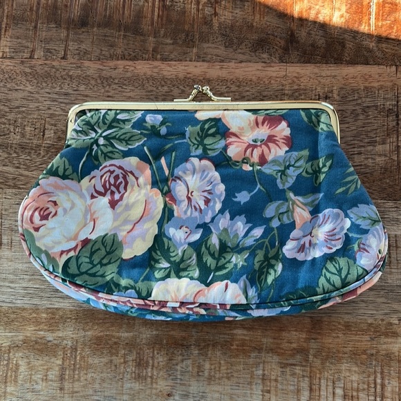 Diane Von Furstenberg Vintage Floral Fabric Cosmetic Purse - Picture 3 of 10
